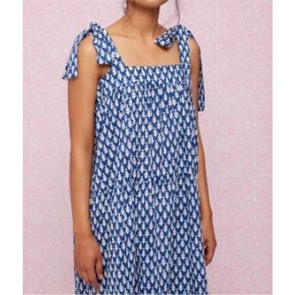 NWT SZ Blockprints Winslow Dress in Indigo Patti - Picture 11 of 11